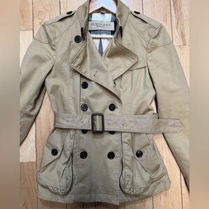 Burberry Tan Double-Breasted Trench Coat